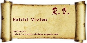 Reichl Vivien névjegykártya